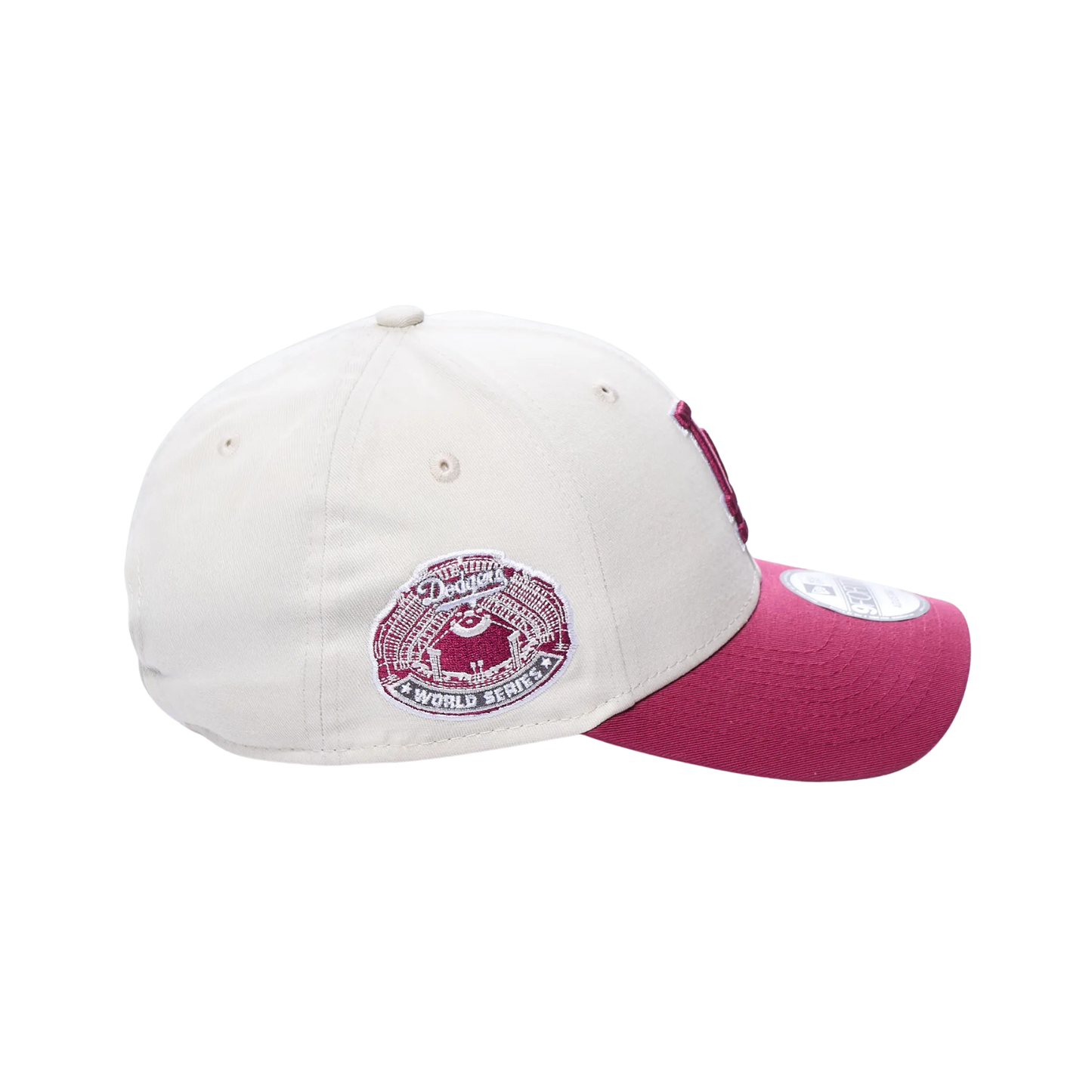 New Era 9FORTY LA Dodgers Cap - Cream & Maroon