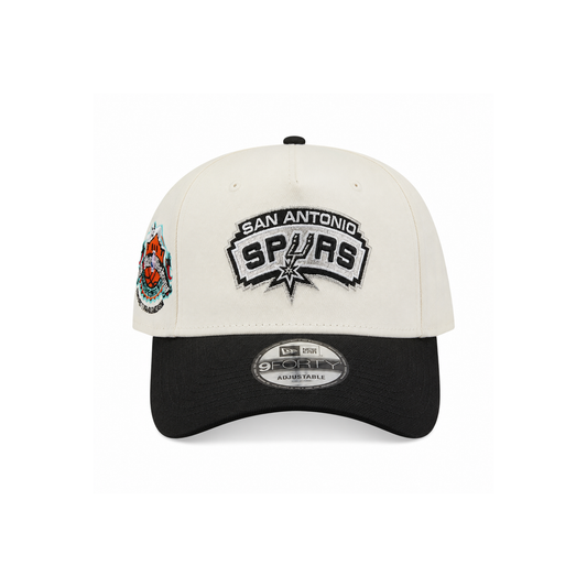 San Antonio Spurs New Era 9FORTY Snapback Cap Cream / Black