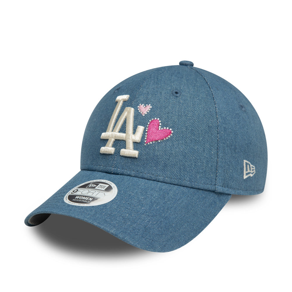 New Era 9FORTY Women’s Denim Icon Los Angeles Dodgers Cap - Washed Denim