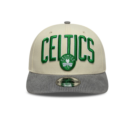 New Era 9FIFTY Boston Celtics Snapback - Cream & Grey Corduroy Brim