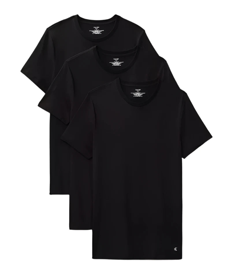 Calvin Klein Cotton Classics 3-Pack Crewneck T-Shirt - Black