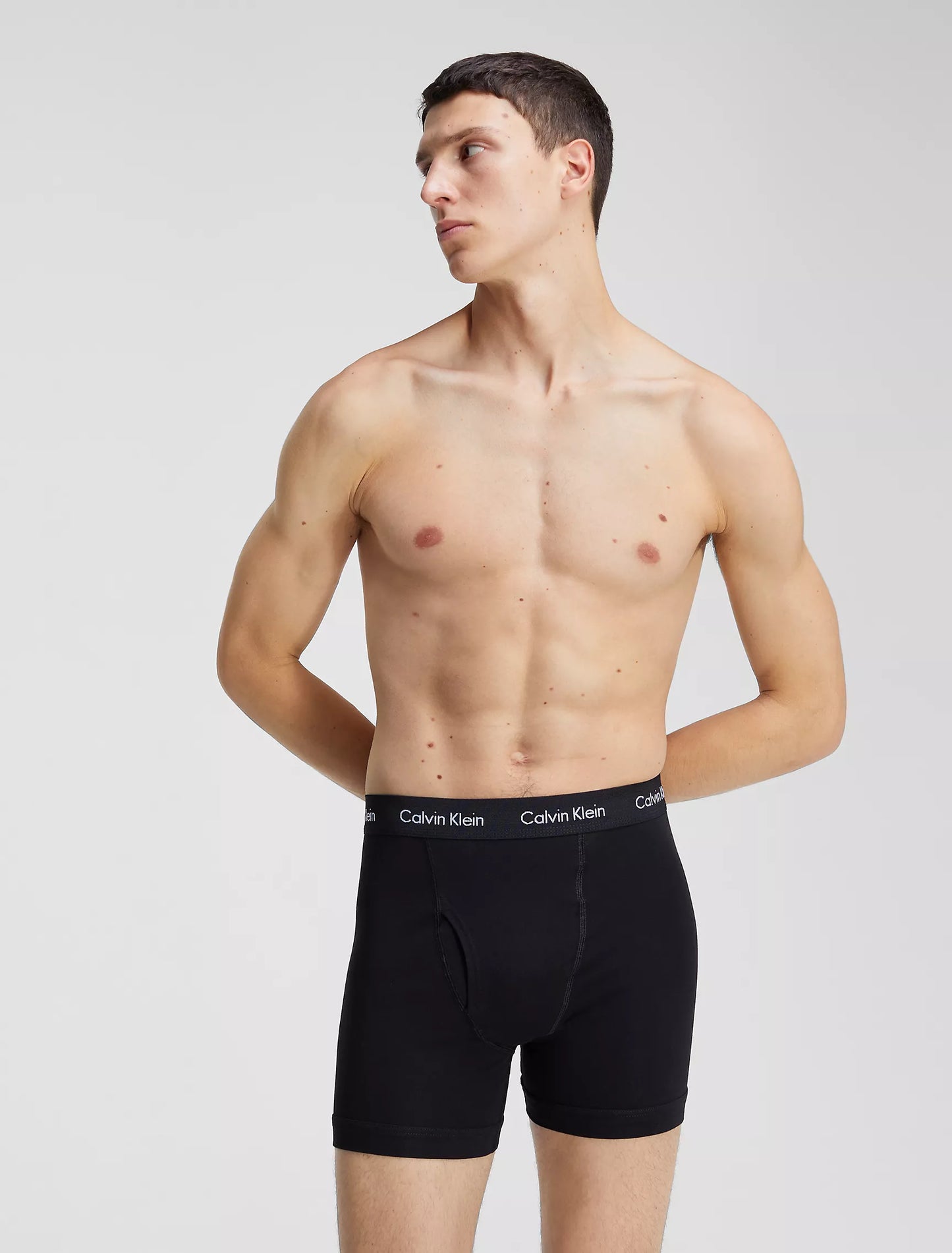 Calvin Klein Cotton Stretch 3-Pack Boxer Brief - Black