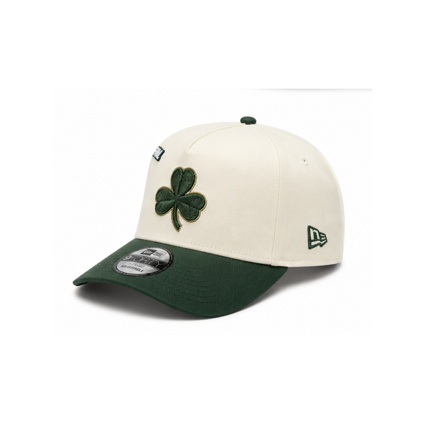 New Era 9Forty Shamrock A-Frame Snapback - Cream/ Green
