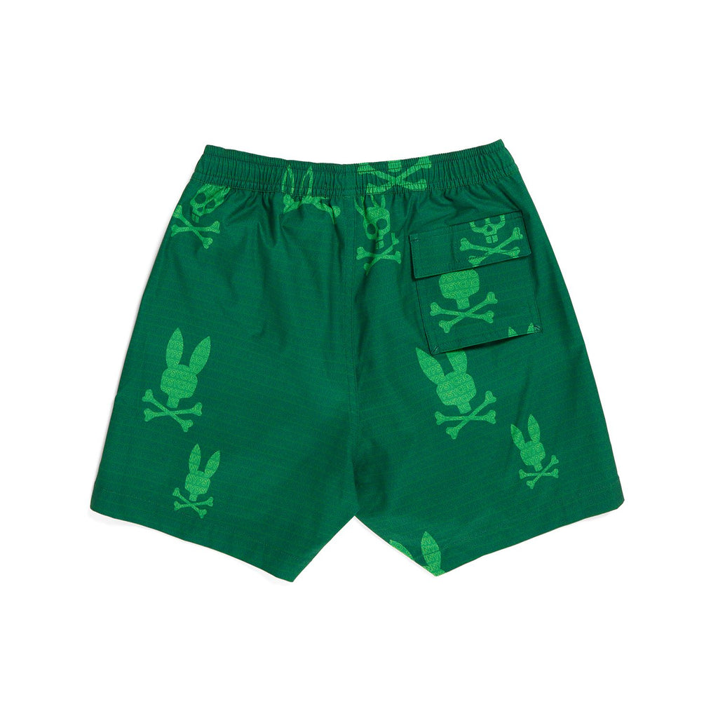 Psycho Bunny Kids Harvey Swim Trunks - True Green