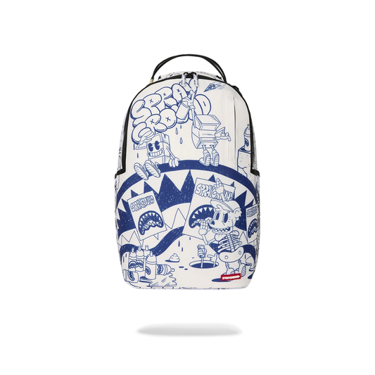Sprayground Blue Ink Doodle Backpack