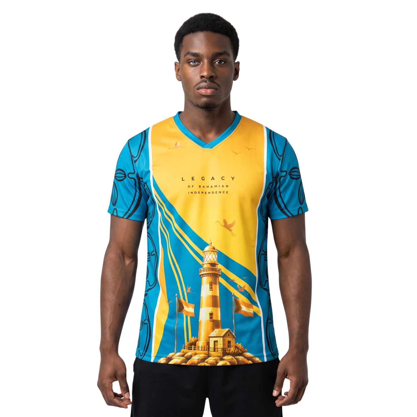 The Legacy Harvora V-Neck Tee - Aqua