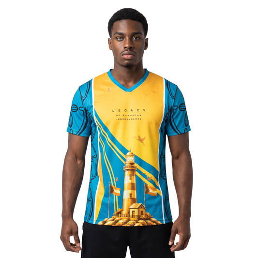 The Legacy Harvora V-Neck Tee - Aqua