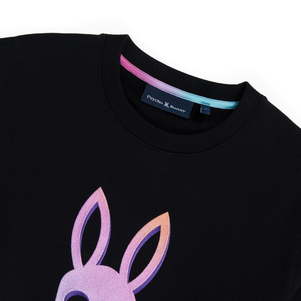 Psycho Bunny Bloomington Ombre Embroidered Crew Sweatshirt - Black