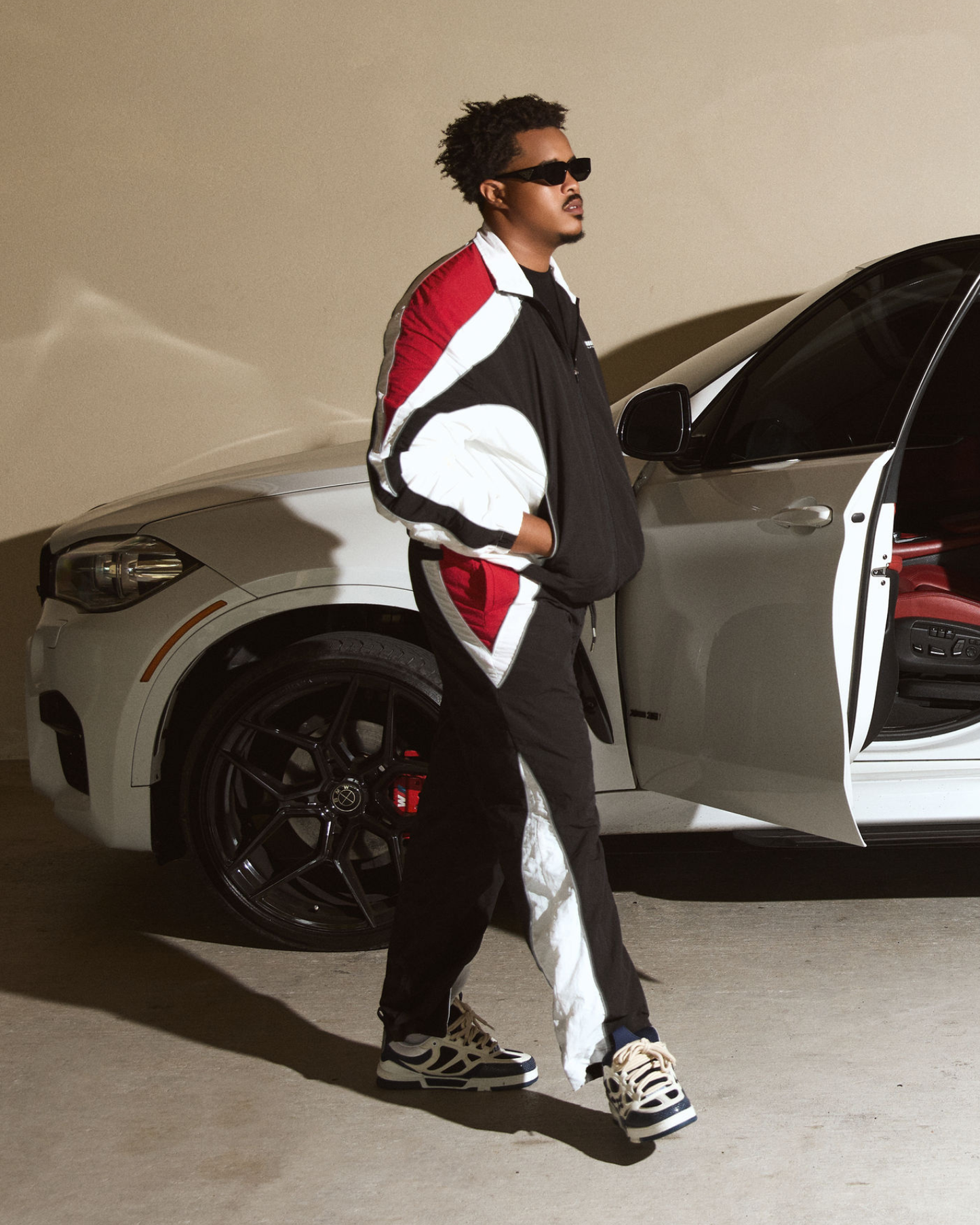 The Vanguard Performance Track Pant - Racing Red/Black/White