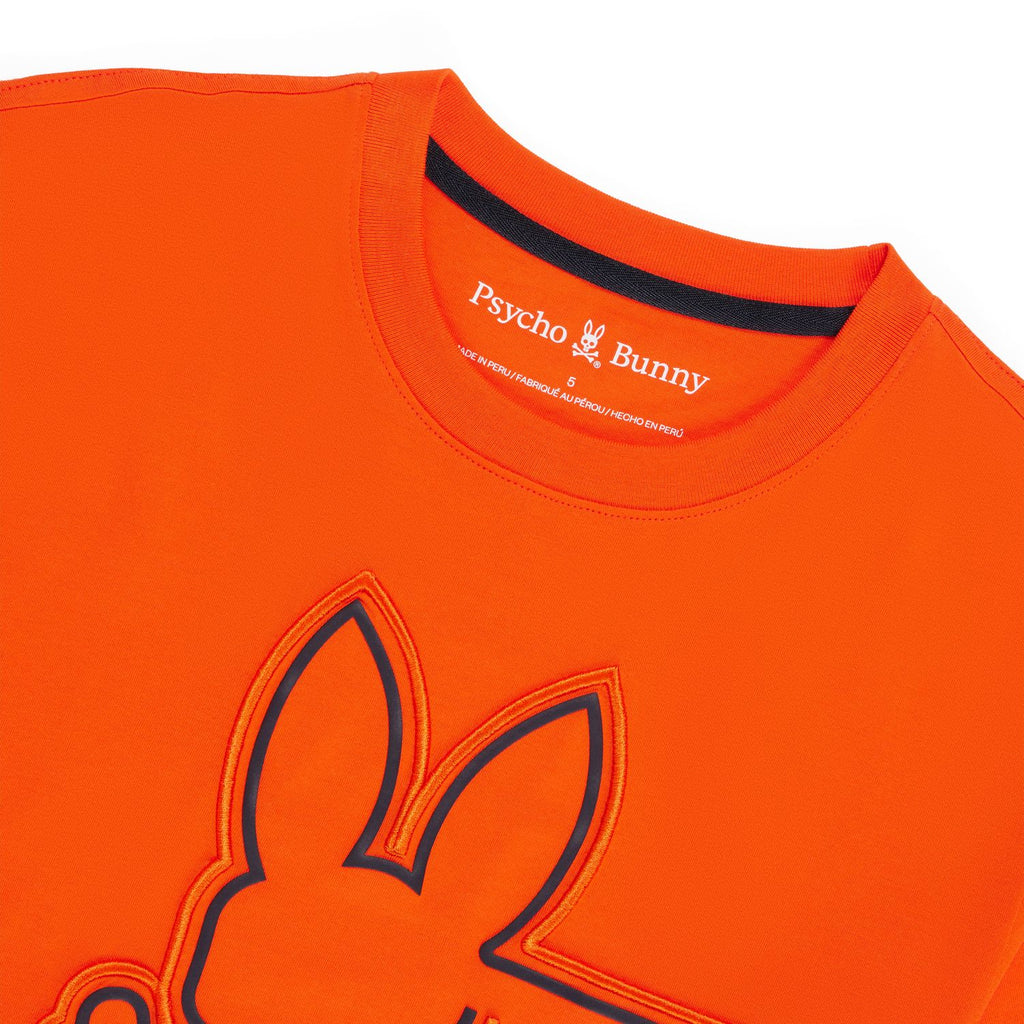 Psycho Bunny Mens Chester Embroidered Graphic Tee - Tangerine Tango