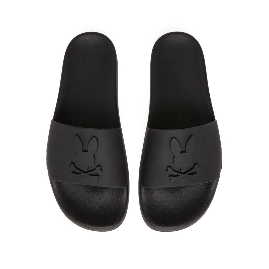 Psycho Bunny Bunny Logo Slides - Black