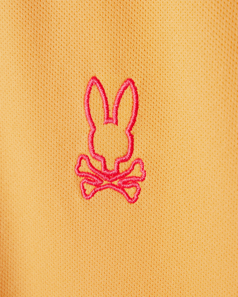 Psycho Bunny Mens Portland Sport Mesh Polo - Mock Orange