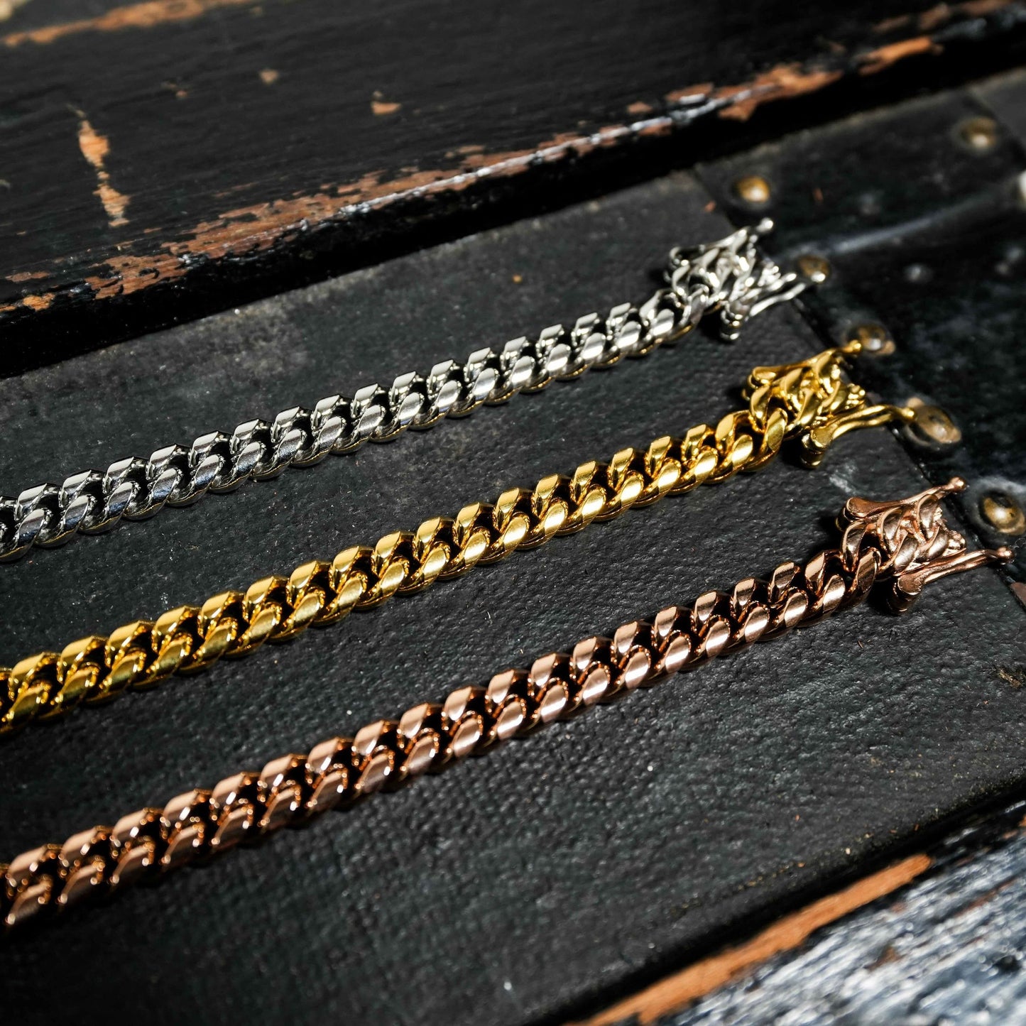 Golden Gilt 8mm Cuban Bracelet