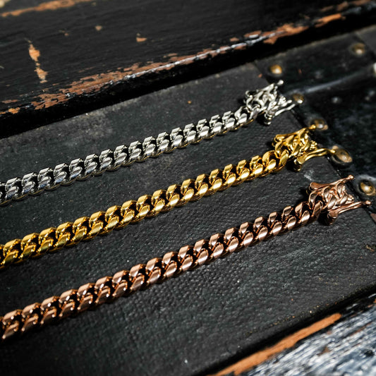 Golden Gilt 8mm Cuban Bracelet