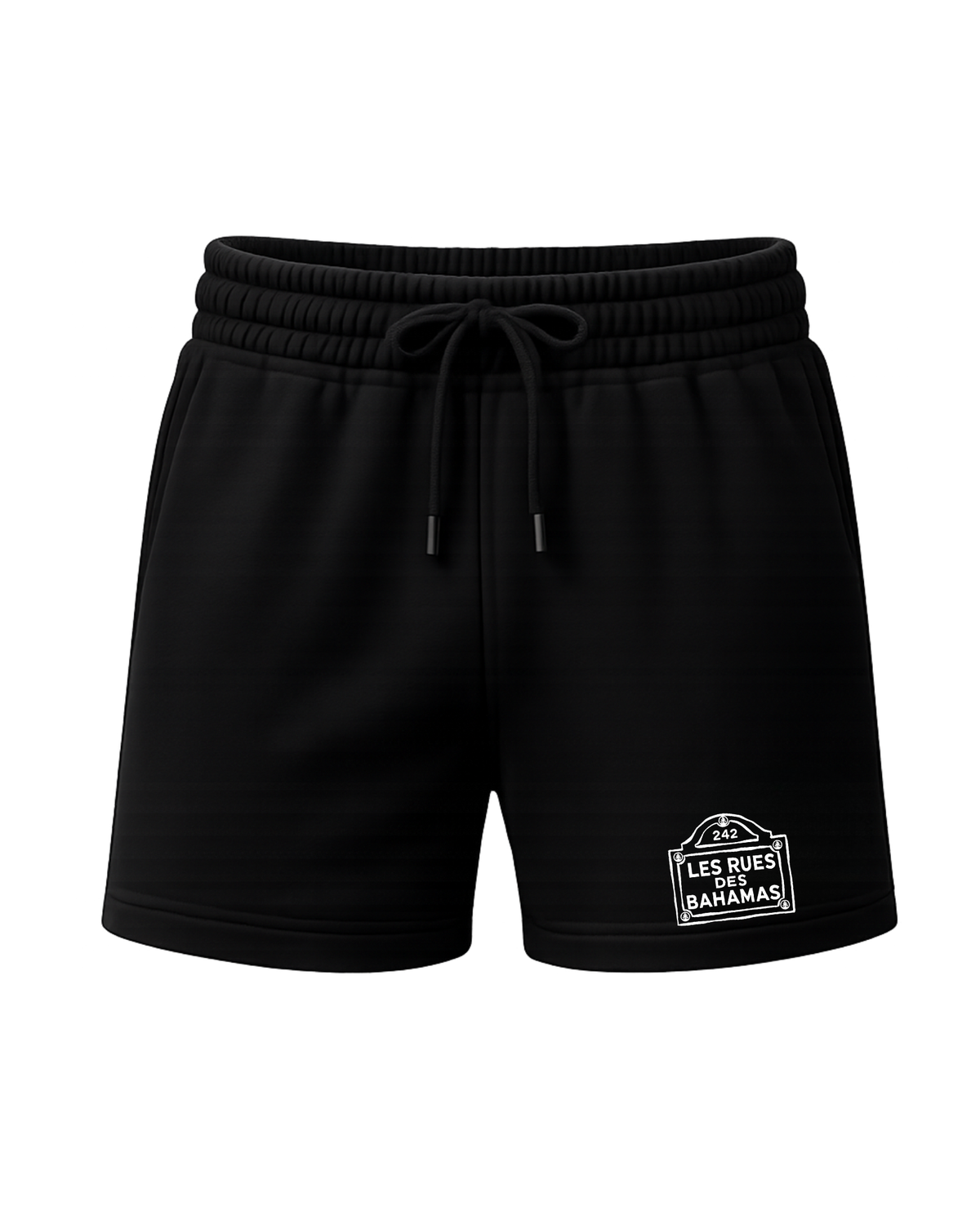Les Rues Des Bahamas Fleece Shorts - Black