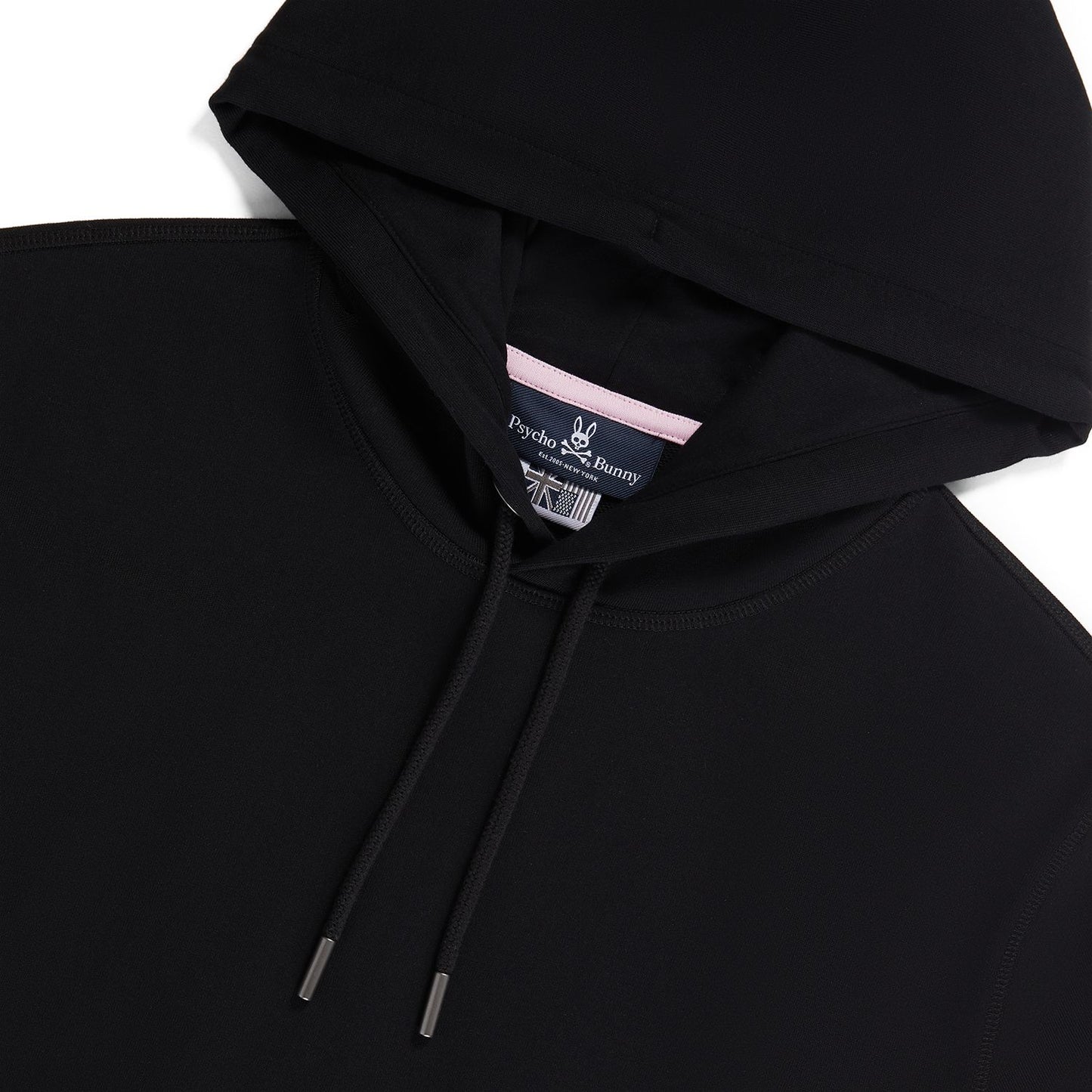 Psycho Bunny Mens Dammes Popover Hoodie - Black