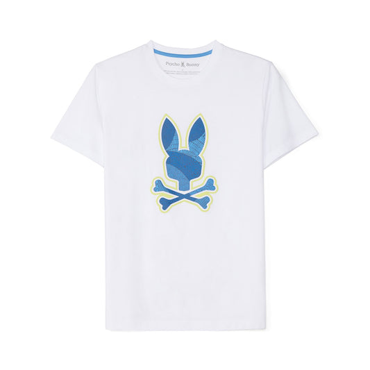 Psycho Bunny Mens Lenox Graphic Tee - White