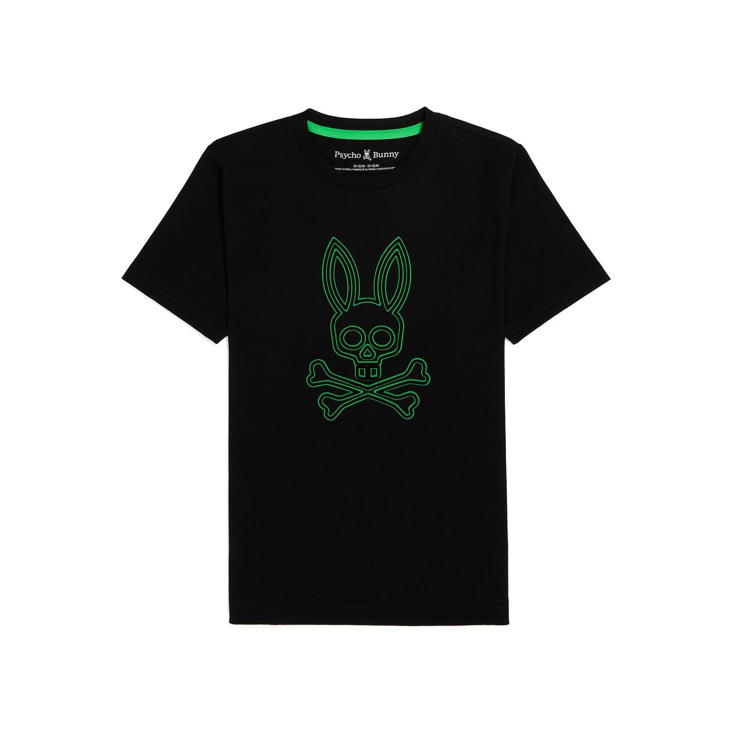 Psycho Bunny Kids Dixon Flocking Graphic Tee - Black