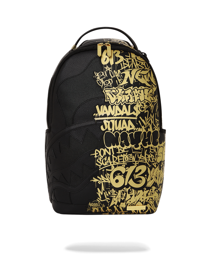 Sprayground Half Graff Gold Backpack