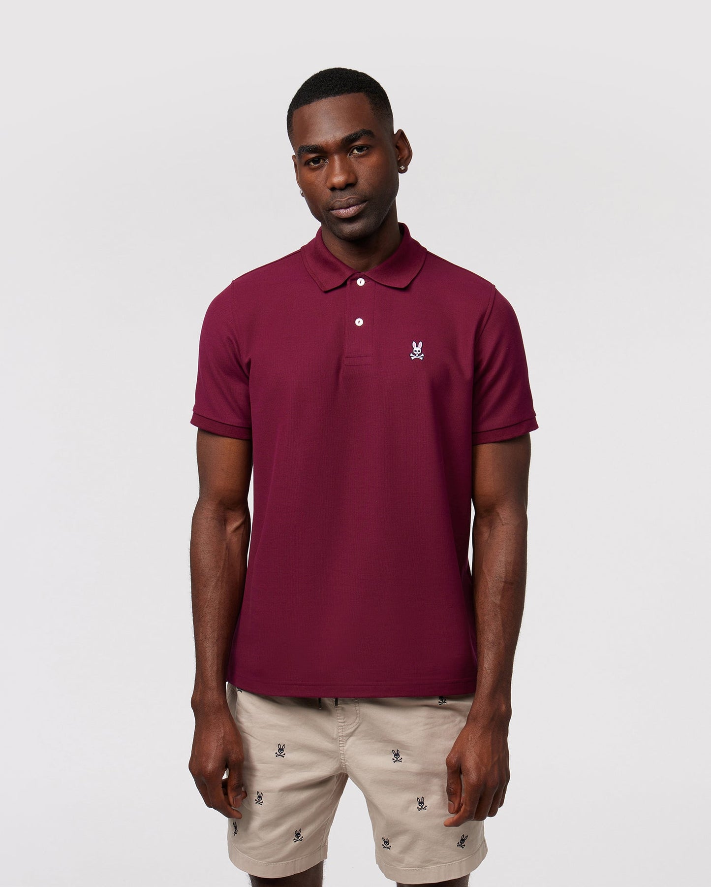 Psycho Bunny Mens Classic Polo - Crimson