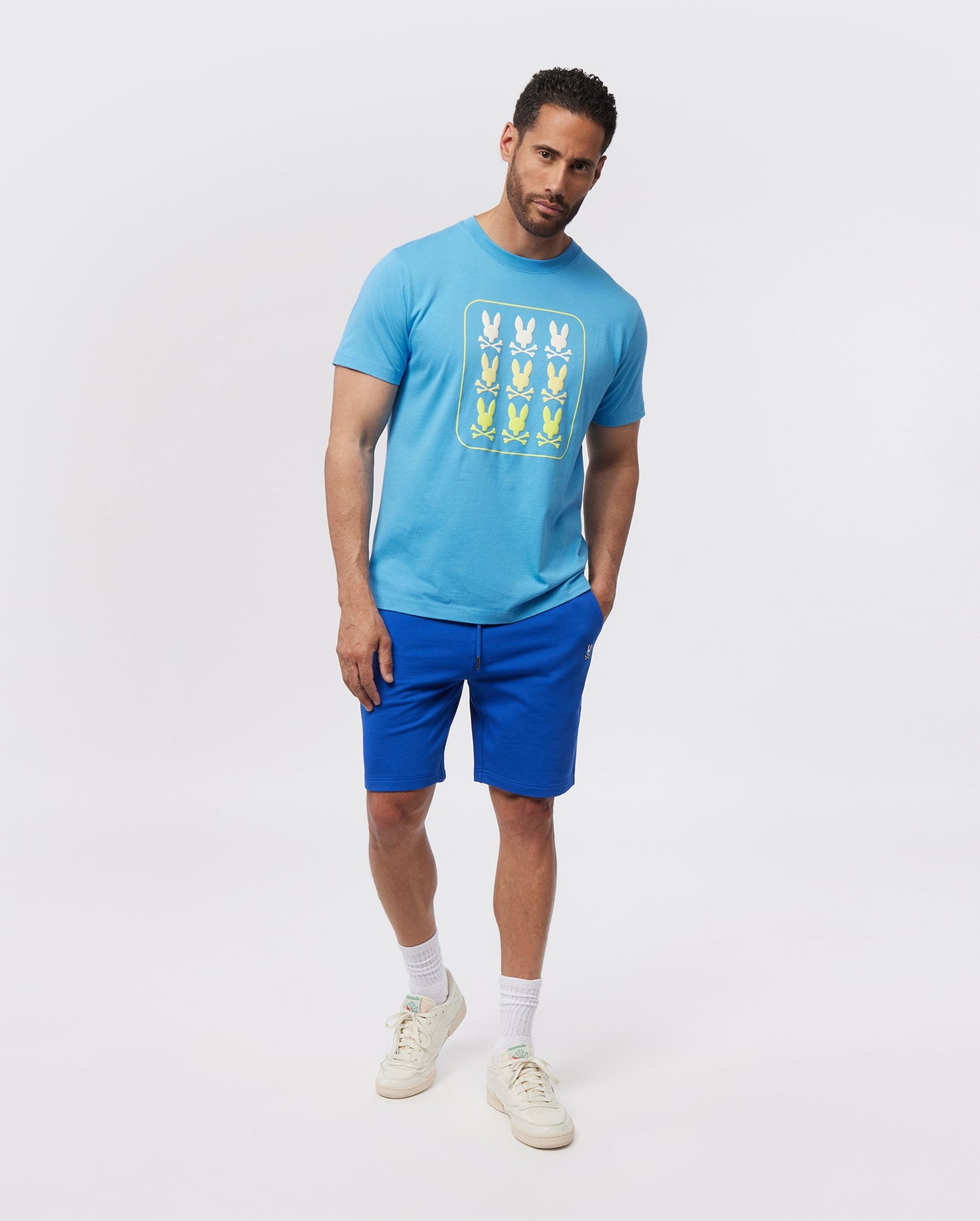 Psycho Bunny Men's Barker Graphic Tee - Cool Blue