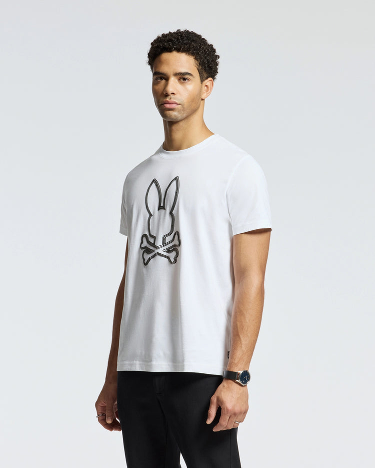 Psycho Bunny Monarch Front Bunny Graphic Tee - White