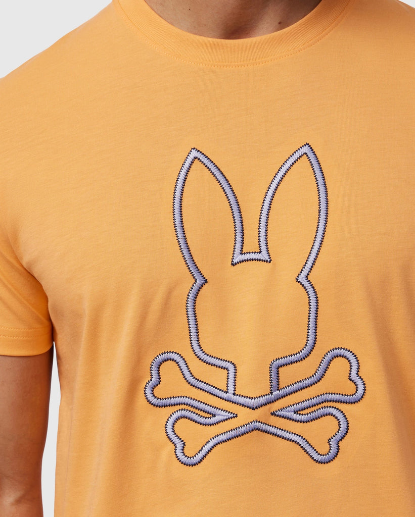 Psycho Bunny Mens Floyd Graphic Tee - Mock Orange