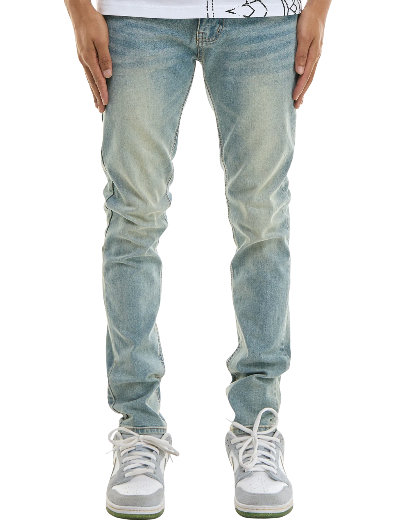 KDNK Core Denim Pants - Mid Blue