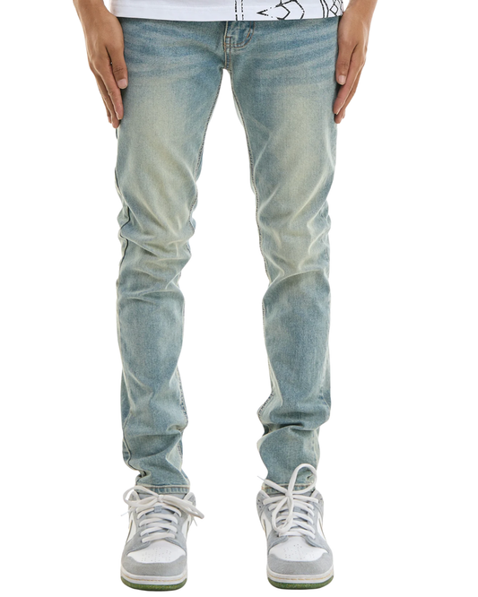KDNK Core Denim Pants - Mid Blue