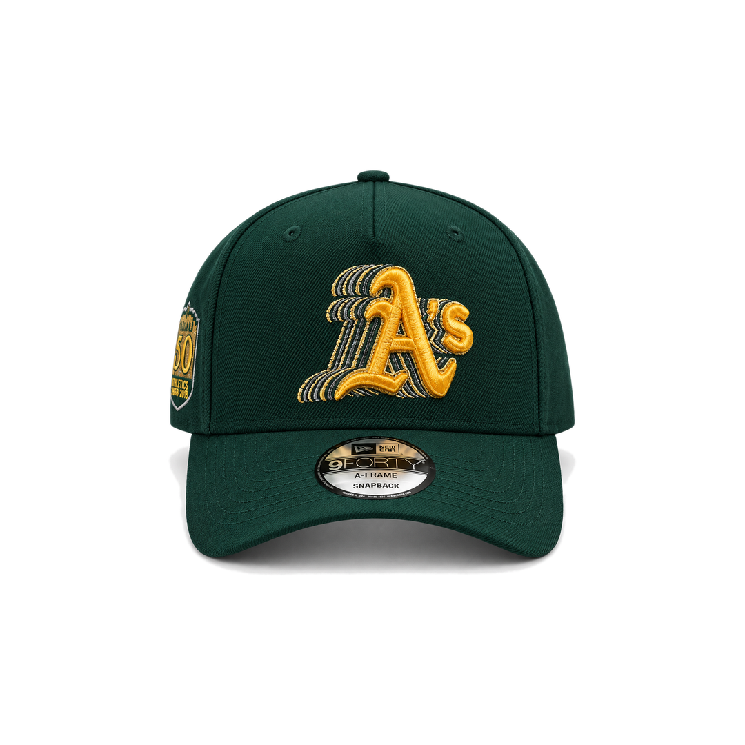 New Era Oakland Athletics 50th Anniversary Prime Edition 9FORTY A-Frame Snapback - Green & Gold