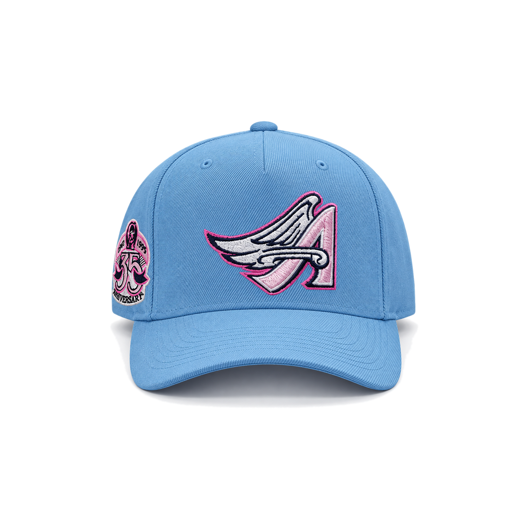 New Era Anaheim Angels 9FORTY A-Frame Snapback- Light Blue