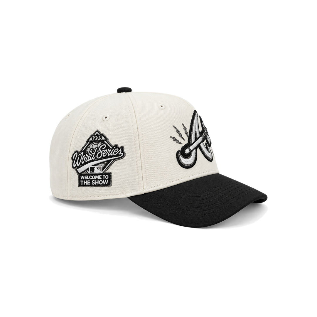New Era Atlanta Braves 9FORTY A-Frame Snapback - Cream & Black