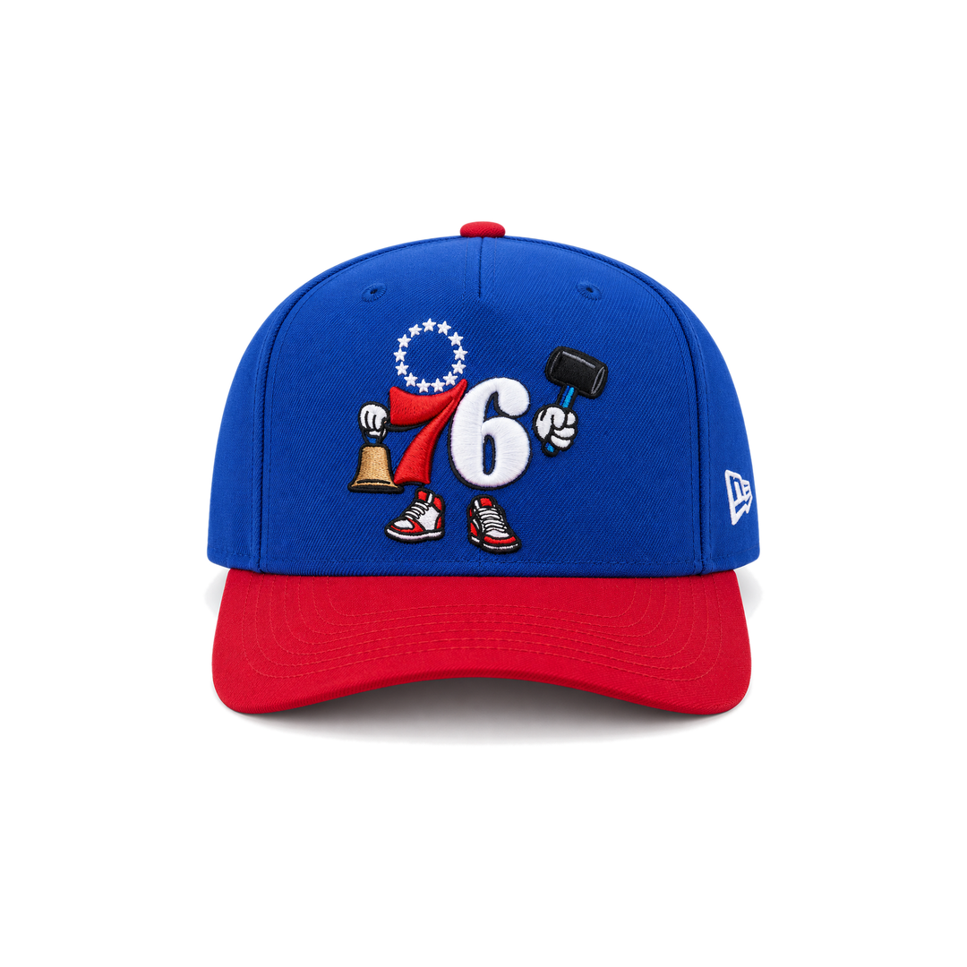 New Era 9FORTY Philadelphia 76ers Hat - Blue & Red