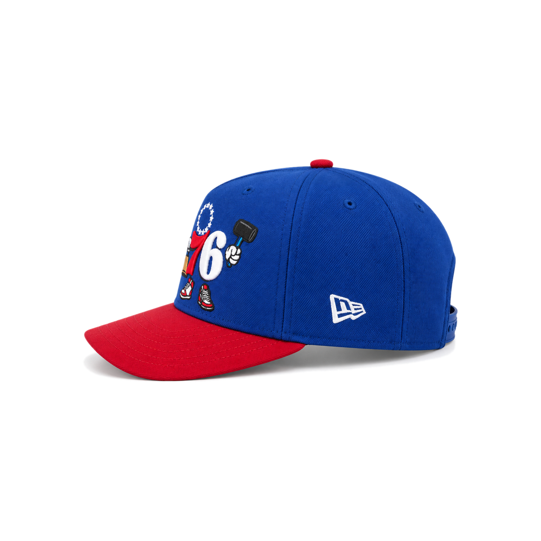New Era 9FORTY Philadelphia 76ers Hat - Blue & Red