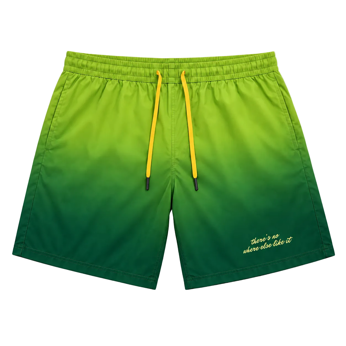 There's Nowhere Else Like It Shorts - Gradient Green & Yellow