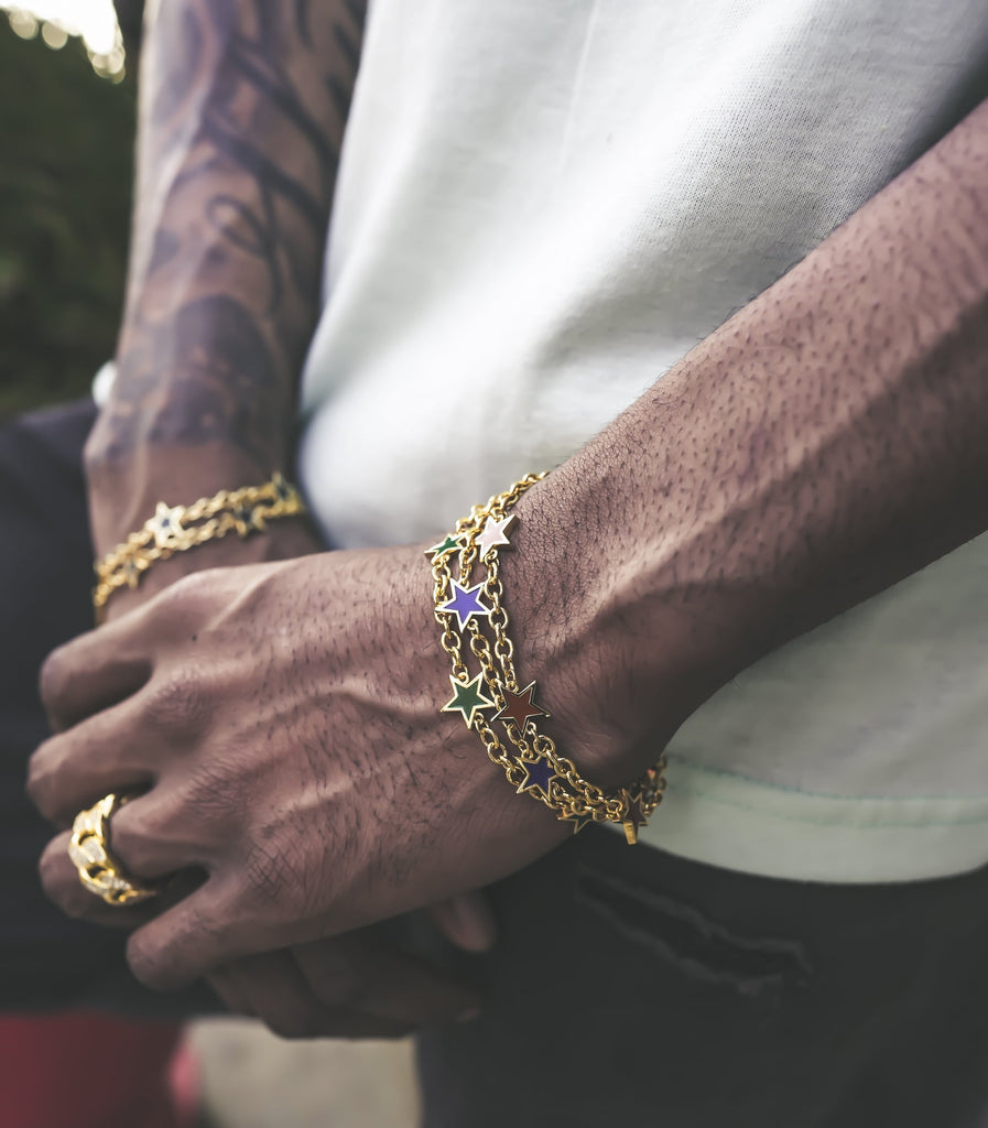Golden Gilt Star Cleef Bracelet