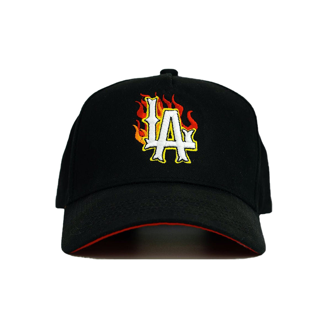 Crown Kings LA Flame Snapback - Black/Red