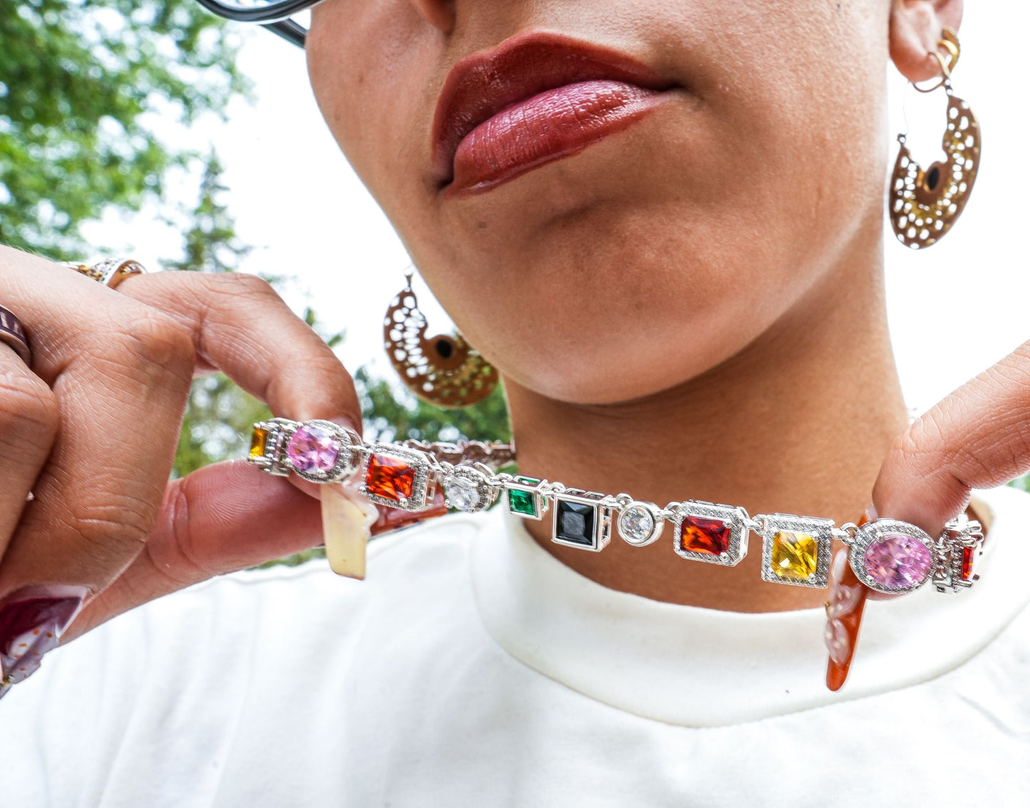 Golden Gilt Gemstone Rare Energy Chain