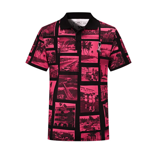 The Coyaba Classic Unisex Polo (Breast Cancer Awareness) - Black