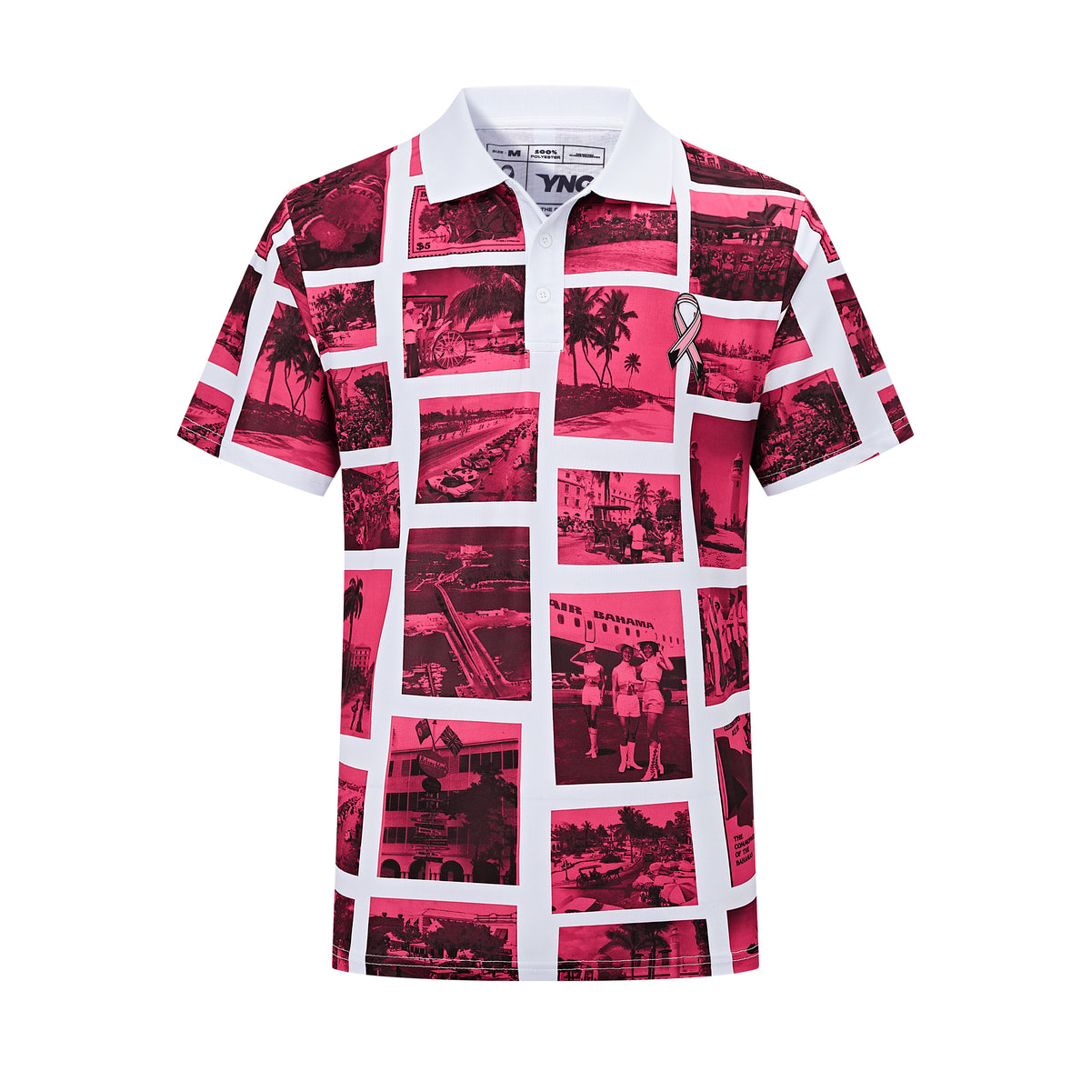 The Coyaba Classic Unisex Polo (Breast Cancer Awareness) - White