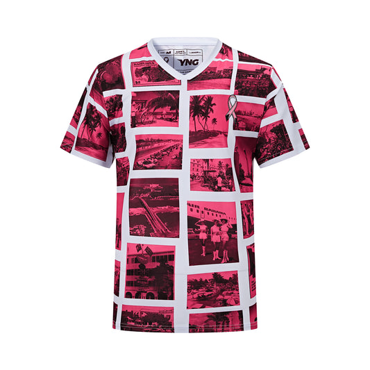 The Coyaba Classic V-Neck T-Shirt (Breast Cancer Awareness) - White