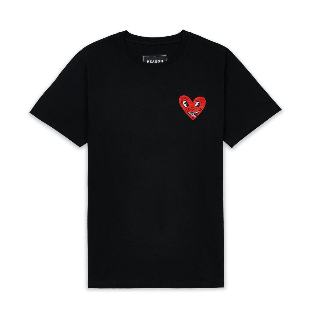 Reason Keith Haring Heart Logo Tee - Black