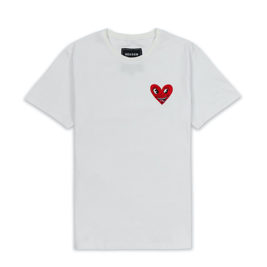 Reason Keith Haring Heart Logo Tee - White