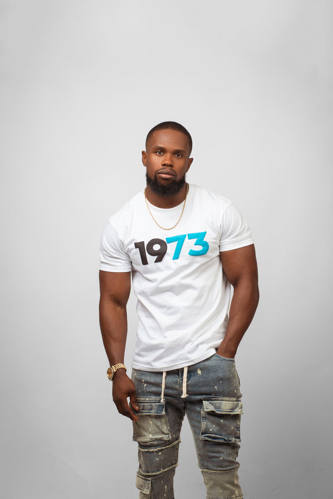 The 1973 Collection Greatness Tee - White/Aqua