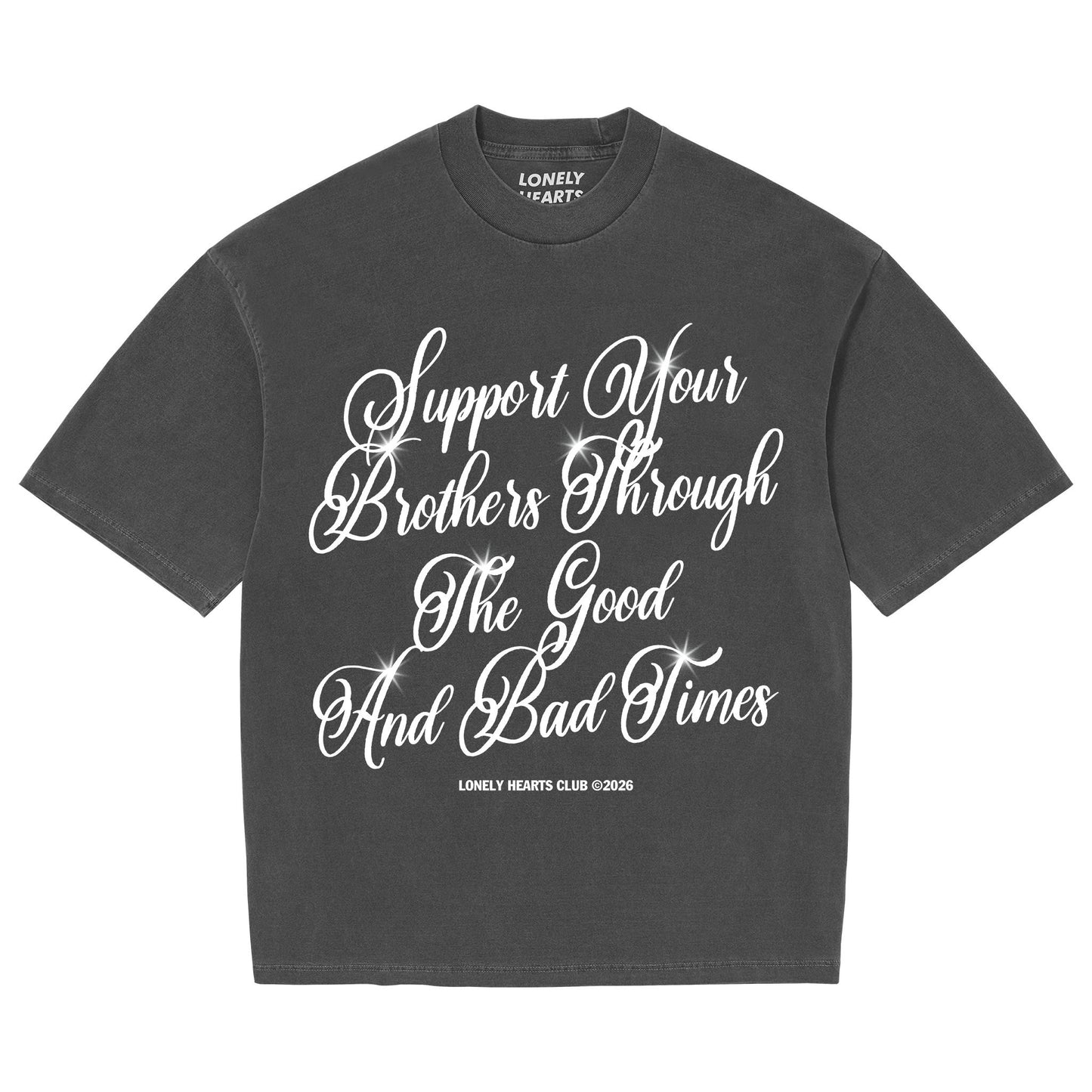 Lonely Hearts Club Support Your Brother Premium Tee - Vintage Gray