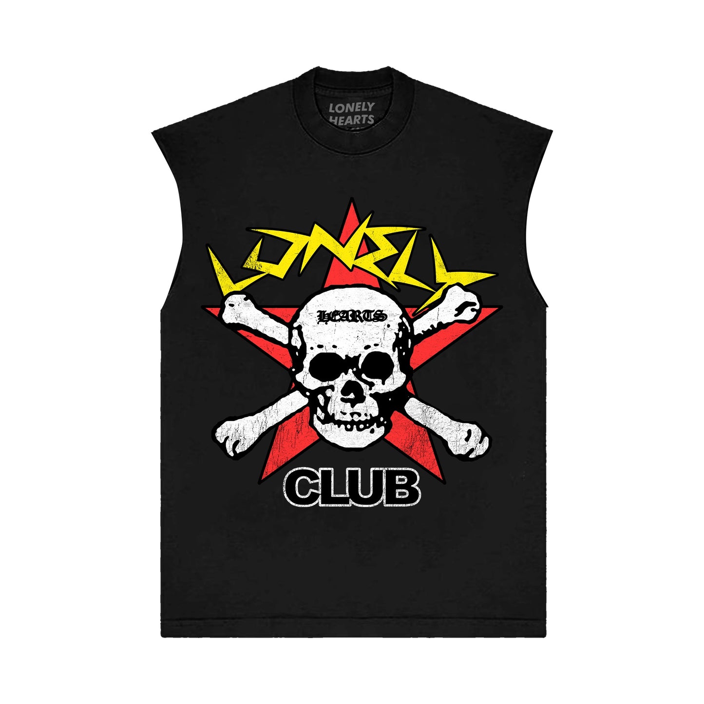 Lonely Hearts Club Rocker Sleeveless Tee - Black