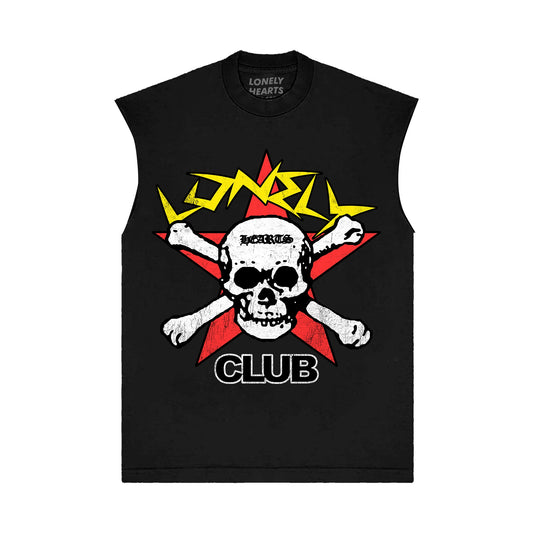 Lonely Hearts Club Rocker Sleeveless Tee - Black