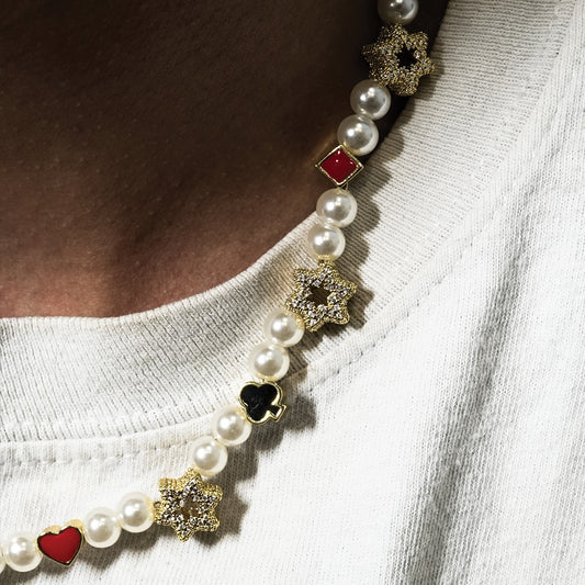 Golden Gilt Lucky Pearls Chain - Gold