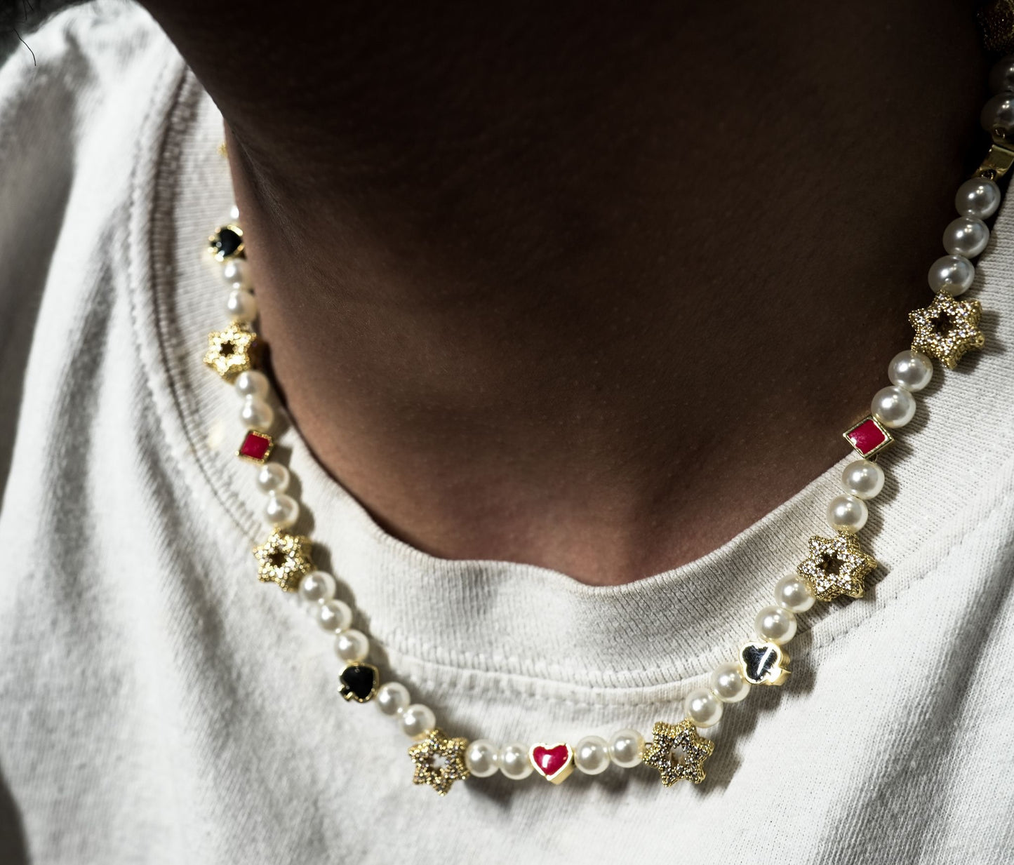 Golden Gilt Lucky Pearls Chain - Gold