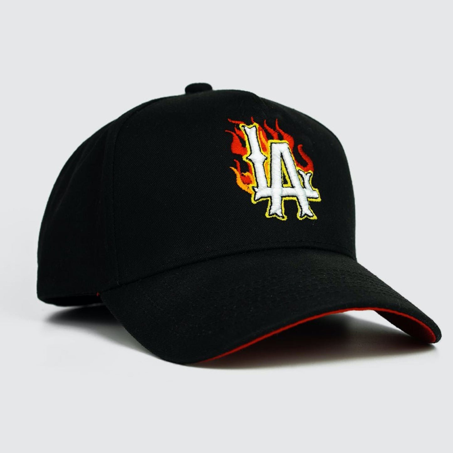 Crown Kings LA Flame Snapback - Black/Red